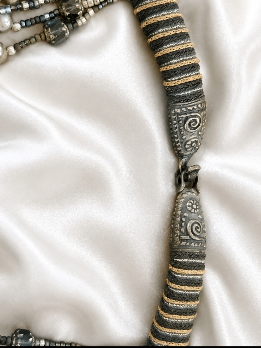 Artisan Multi Strand Freshwater Pearl Statement Necklace Boho Estate Art - Picture 10 of 16